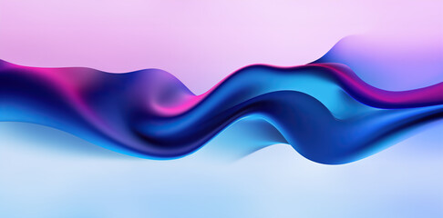 Abstract cyan blue and violet wave, abstract blue ocean wave, curvy waving ribbons background