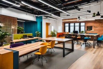 Beautiful interior design, Luxury Interior of Cafe, canteen, hotel, resturant - Generative AI