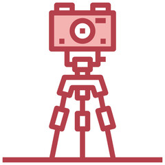 CAMERA TRIPOD line icon,linear,outline,graphic,illustration