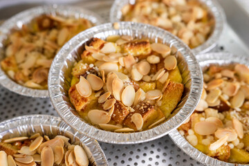 Croissant pudding. A twist on the traditional bread and butter pudding.