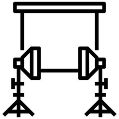 STUDIO LIGHTING line icon,linear,outline,graphic,illustration