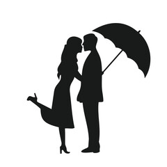 couple kissing silhouette vector art illustration design