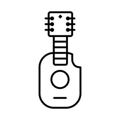 Guitar single icon in outline style