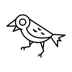 Bird single icon in outline style