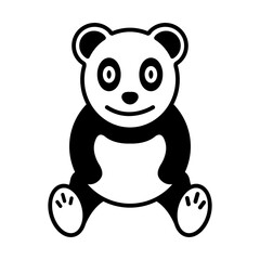 Little bear single icon in glyph style