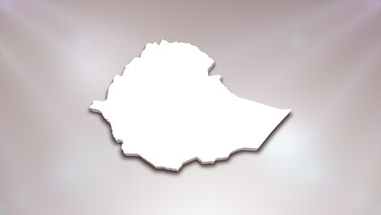Ethiopia 3D Map on White Background, 
Useful for Politics, Elections, Travel, News and Sports Events
