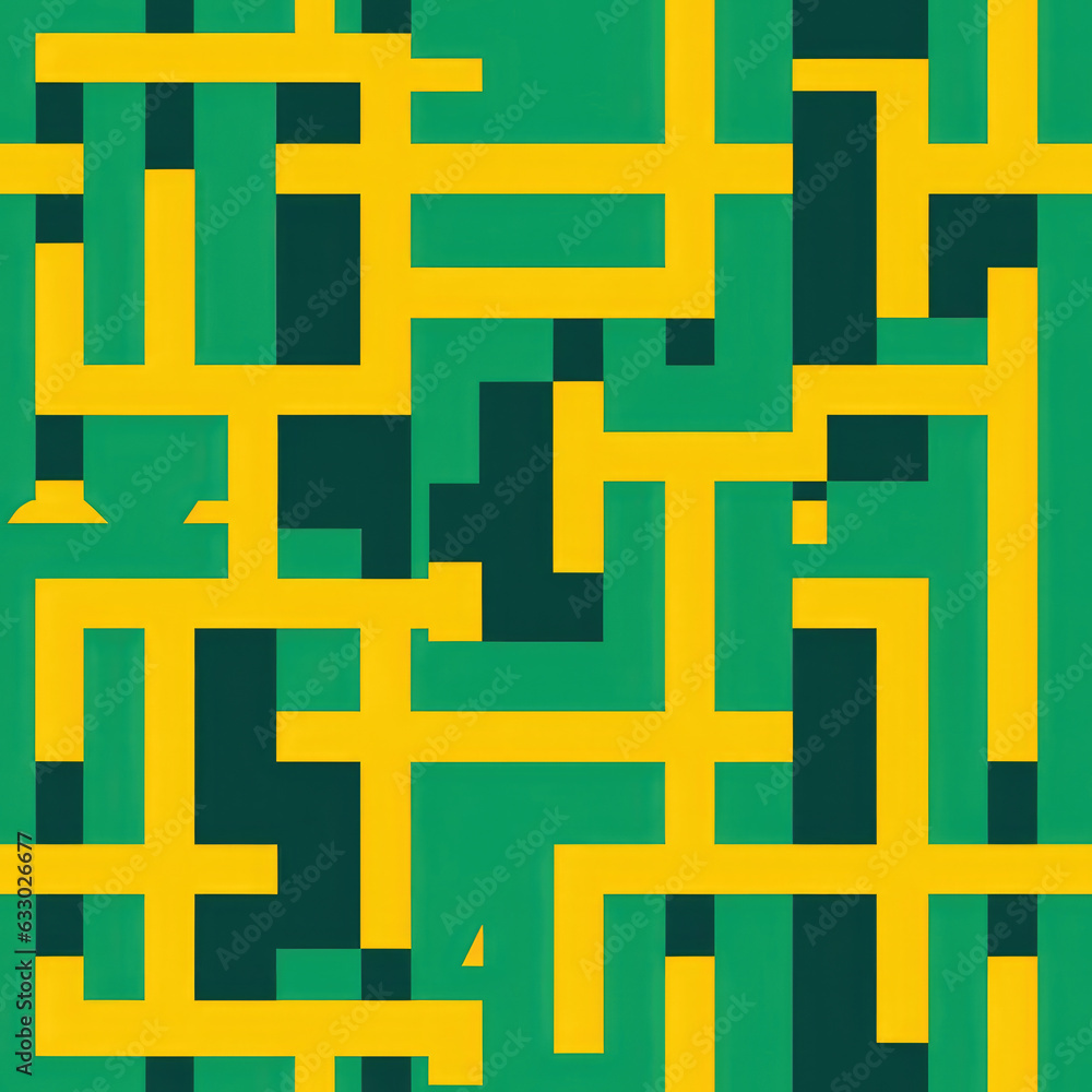 Poster intricate colorful background with mix of shapes and colors - generative ai