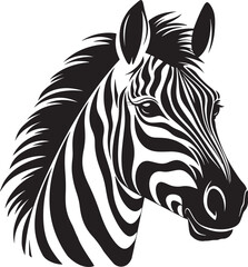 zebra head vector illustration - 633028819