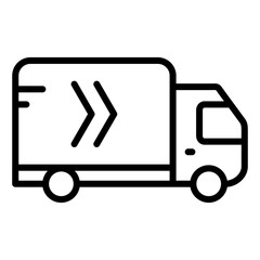 truck transport icon on transparent background