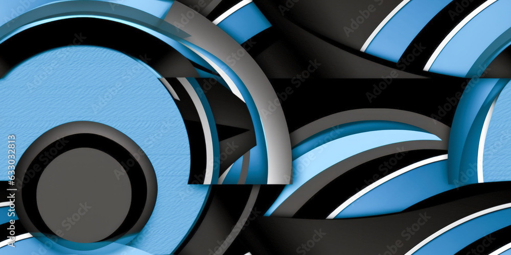 Poster abstract background with color and shape composition - generative ai