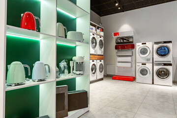 Interior of premium home appliance store in a mall