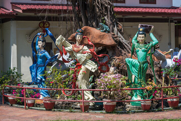 Statues Dancing  Outside a Temple