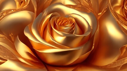 Abstract golden rose a fresh perspective on beauty