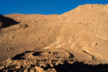 view in the Sahara desert of Tadrart rouge tassili najer in Djanet City  ,Algeria.colorful orange sand, rocky mountains