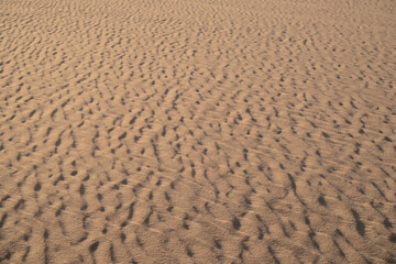 view in the Sahara desert of Tadrart rouge tassili najer in Djanet City  ,Algeria.colorful orange sand, rocky mountains