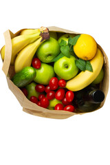 fruits and vegetables isolated