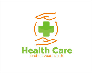 hand pulse health care logo designs simple modern for medical service