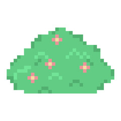 Nature pixel, tree flower element for game