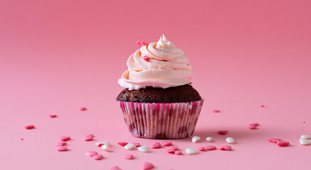 delicious chocolate pancake with white cream