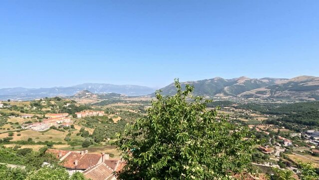 A viewpoint in the village of Buccino, a town in the province of Salerno, Italy.