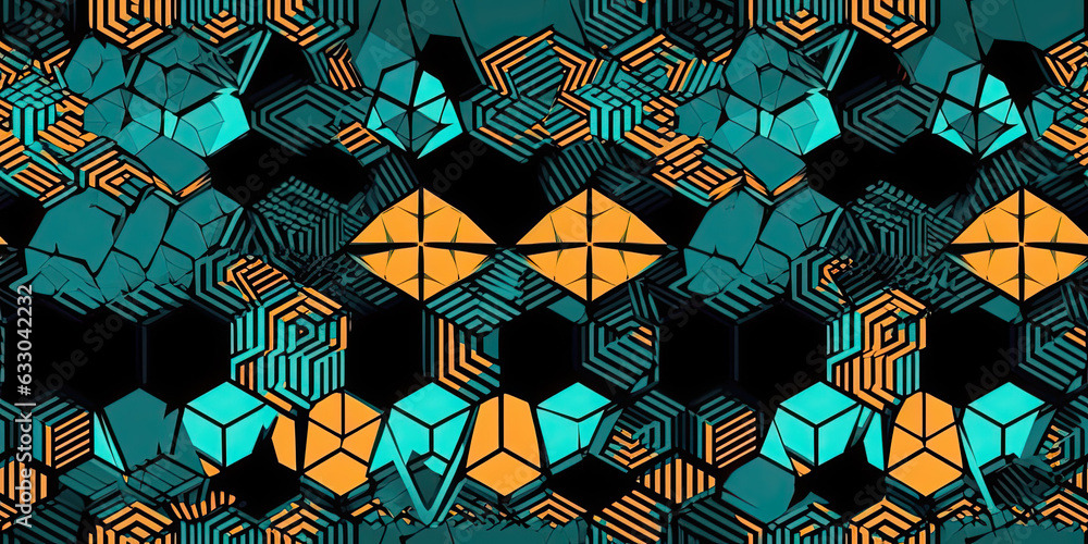 Poster a colorful background with shapes and colors - generative ai