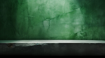 An empty abstract jade green background platform, a perfect stage to elegantly showcase your...