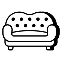 Modern design icon of sofa