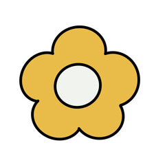Cute yellow flower icon