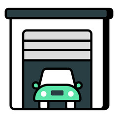 Premium download icon of garage