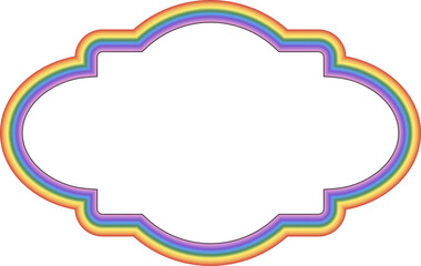 Rectangle shape Rainbow frame vintage frames badges label frames banners spectrum colorful color gradient photo frame borders vector background element decoration creative design ornamental borders is