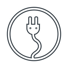Electrical plug vector icon