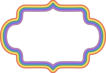 Rectangle shape Rainbow frame vintage frames badges label frames banners spectrum colorful color gradient photo frame borders vector background element decoration creative design ornamental borders 