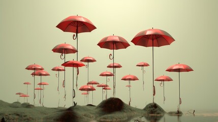 poppy flowers in the grass. Generative AI