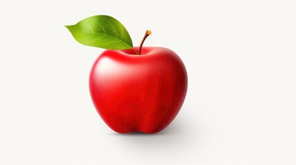 Obraz premium red apple isolated on white. Generative AI