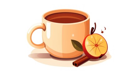 cup of coffee and cinnamon. Generative AI