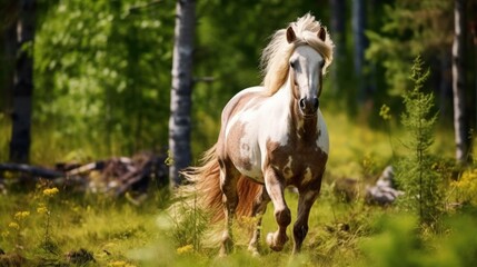 Obraz na płótnie Canvas white backed horse. Generative AI