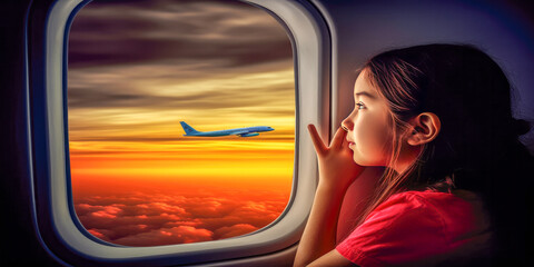 Fototapeta premium Tourism concept around the world - Generative AI