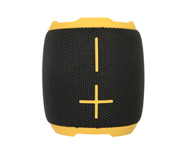 image of a barrel-shaped loudspeaker with transparent background. PNG