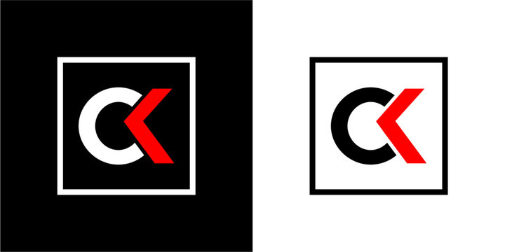 ck letter vector logo absract	