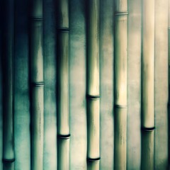 Brutalist bamboo-themed background, with ample copy space