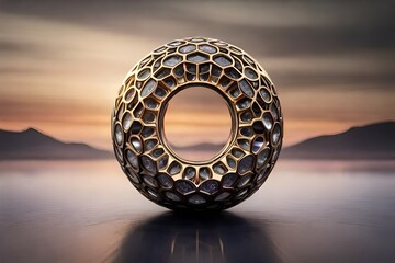 golden ring with diamonds Generator AI