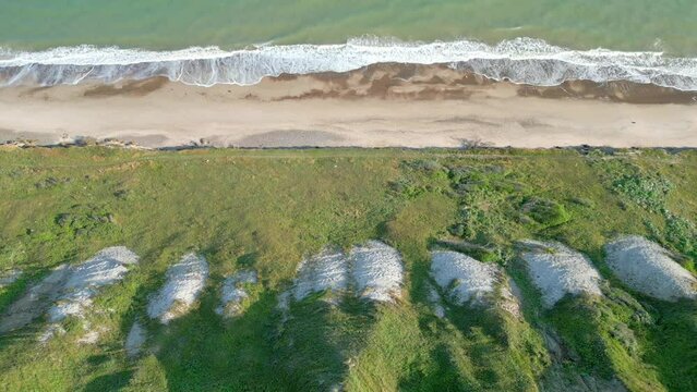 Svinklovene natural cliffs sea slopes phenomenom in Thy rural Denmark
