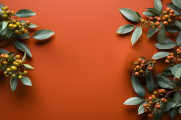 Flowers and leaves background - AI Technology