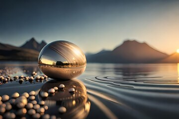 sunset over the sea Generator AI