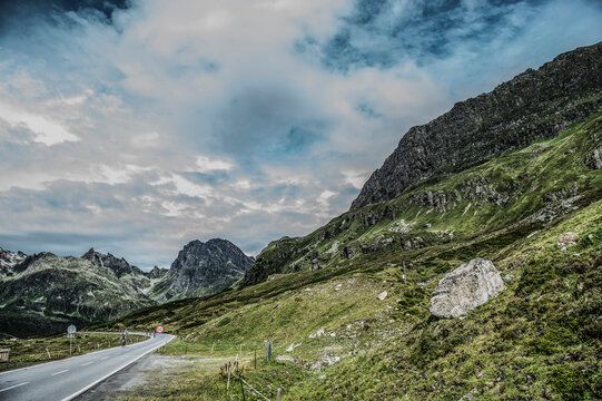 Cyclists in St Anton am Arlberg, Austria