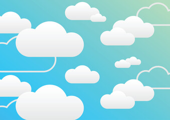 cloud cute background gradient blue design