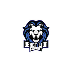 beast lion logo gaming esport design