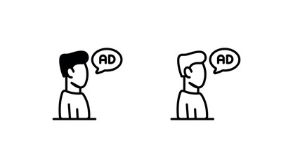 Customer Marketing icon design with white background stock illustration