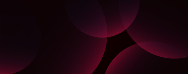 Red and black background design. Abstract red circles on black background. Red neon light background design. Modern minimalistic abstract background texture template. Vector illustration