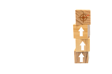 Place wooden blocks as a step towards the goal. Business ideas for successful growth process.PNG